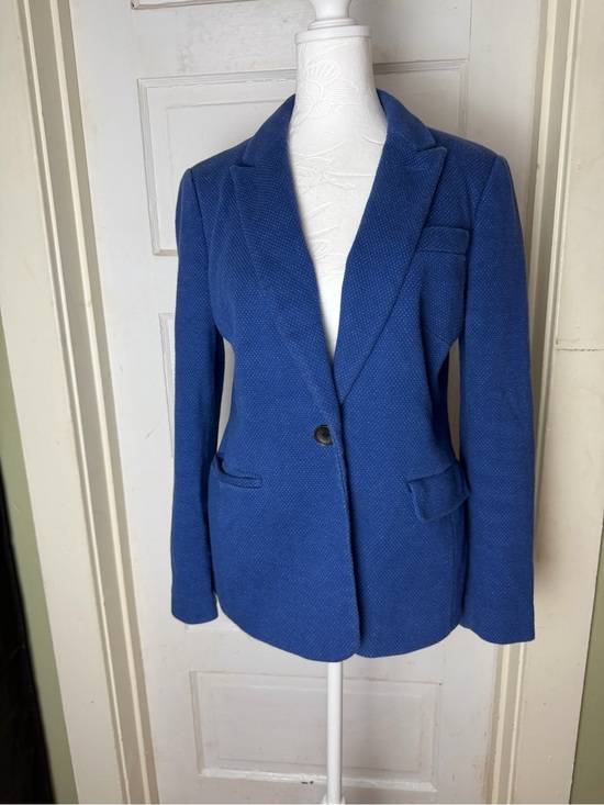 Boden Jackets & Blazers - Boden Emilia Ponte Blue One Button Blazer